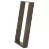  2 db U alakú natúr acél konzolasztal láb 28 x (72-73) cm