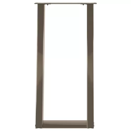  2 db U alakú natúr acél konzolasztal láb 28 x (72-73) cm