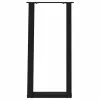  2 db fekete, U alakú acél konzolasztal láb 38 x (72-73) cm