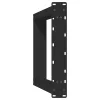  2 db fekete, U alakú acél konzolasztal láb 38 x (72-73) cm