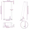  2 db fekete, U alakú acél konzolasztal láb 38 x (72-73) cm