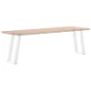  2 db fehér, U alakú acél konzolasztal láb 38x(72-73) cm