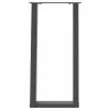  2 db antracitszürke U-alakú acél konzolasztal láb 38x(72-73) cm
