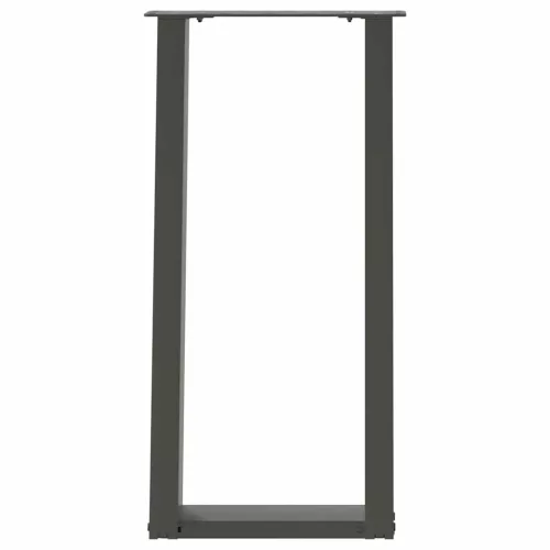  2 db antracitszürke U-alakú acél konzolasztal láb 38x(72-73) cm