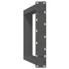  2 db antracitszürke U-alakú acél konzolasztal láb 38x(72-73) cm