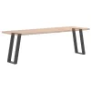  2 db antracitszürke U-alakú acél konzolasztal láb 38x(72-73) cm