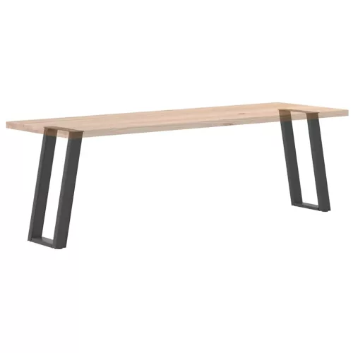  2 db antracitszürke U-alakú acél konzolasztal láb 38x(72-73) cm