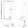  2 db antracitszürke U-alakú acél konzolasztal láb 38x(72-73) cm