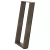  2 db U alakú natúr acél konzolasztal láb 38x(72-73) cm
