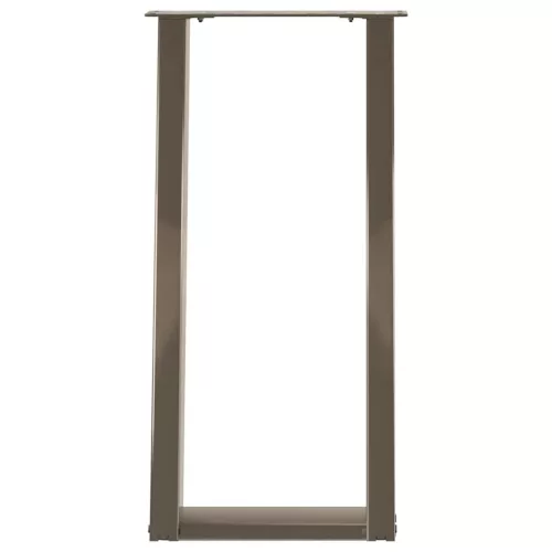  2 db U alakú natúr acél konzolasztal láb 38x(72-73) cm