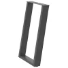  2 db antracitszürke, U alakú acél étkezőasztal láb 50 x (72-73) cm