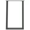  2 db antracitszürke, U alakú acél étkezőasztal láb 50 x (72-73) cm