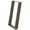  2 db U alakú étkezőasztal láb natúr acél 50x(72-73) cm