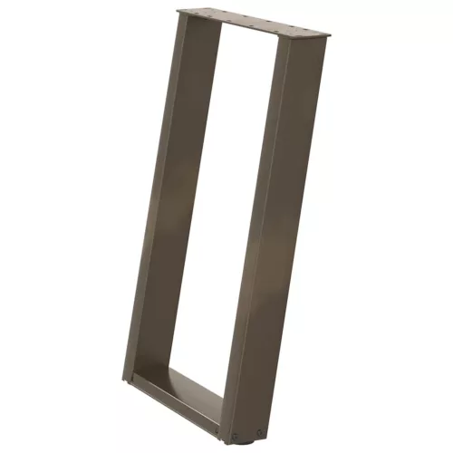  2 db U alakú étkezőasztal láb natúr acél 50x(72-73) cm