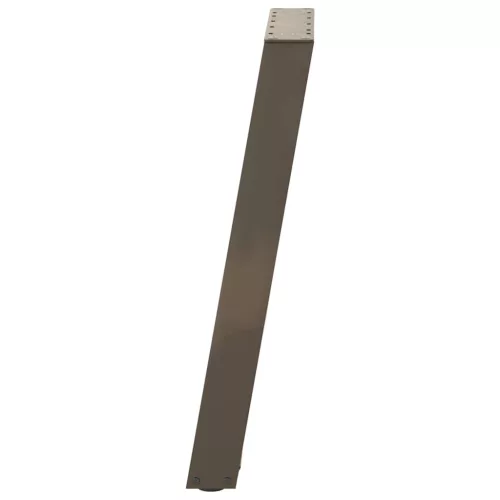  2 db U alakú étkezőasztal láb natúr acél 50x(72-73) cm