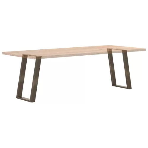  2 db U alakú étkezőasztal láb natúr acél 50x(72-73) cm