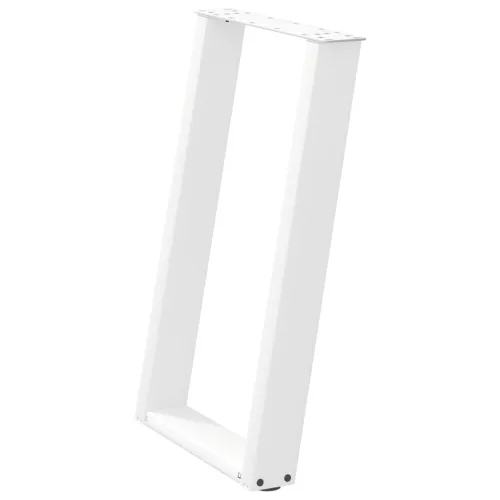  2 db U alakú étkezőasztal láb fehér 60 x (72-73) cm acél étkezőasztal láb