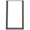  2 db antracitszürke, U alakú étkezőasztal láb 60 x (72-73) cm acél