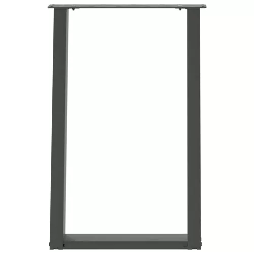  2 db antracitszürke, U alakú étkezőasztal láb 60 x (72-73) cm acél