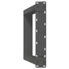  2 db antracitszürke, U alakú étkezőasztal láb 60 x (72-73) cm acél