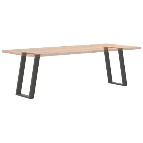  2 db antracitszürke, U alakú étkezőasztal láb 60 x (72-73) cm acél