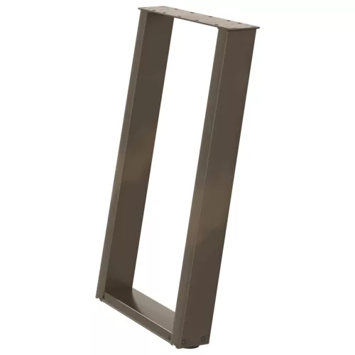  2 db U alakú étkezőasztal láb natúr acélból 60 x (72-73) cm
