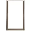  2 db U alakú étkezőasztal láb natúr acélból 60 x (72-73) cm