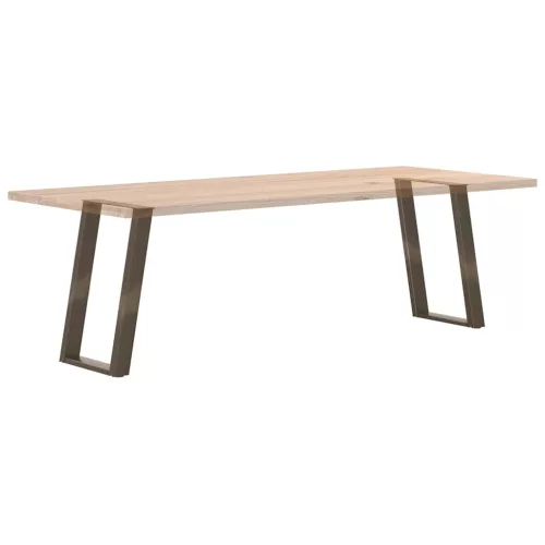  2 db U alakú étkezőasztal láb natúr acélból 60 x (72-73) cm