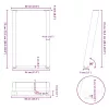  2 db U alakú étkezőasztal láb natúr acélból 60 x (72-73) cm