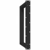  2 db U alakú étkezőasztal láb fekete, 70 x (72-73) cm acél
