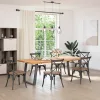  2 db antracitszürke, U alakú étkezőasztal láb 70 x (72-73) cm acél