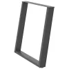 2 db antracitszürke, U alakú étkezőasztal láb 70 x (72-73) cm acél