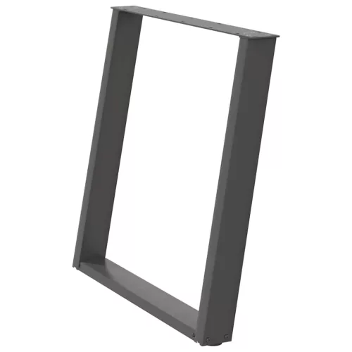  2 db antracitszürke, U alakú étkezőasztal láb 70 x (72-73) cm acél