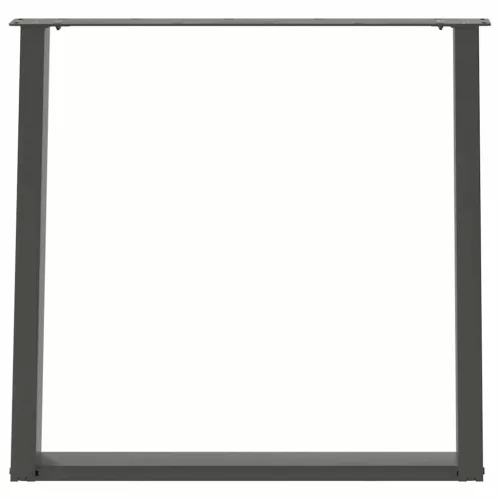  2 db antracitszürke, U alakú étkezőasztal láb 70 x (72-73) cm acél