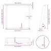  2 db antracitszürke, U alakú étkezőasztal láb 70 x (72-73) cm acél