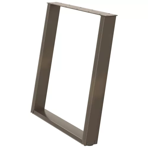  2 db U alakú étkezőasztal láb natúr acélból 70 x (72-73) cm