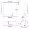  2 db U alakú étkezőasztal láb natúr acélból 70 x (72-73) cm