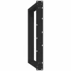  2 db U alakú étkezőasztal láb fekete 80 x (72-73) cm acél étkezőasztal láb