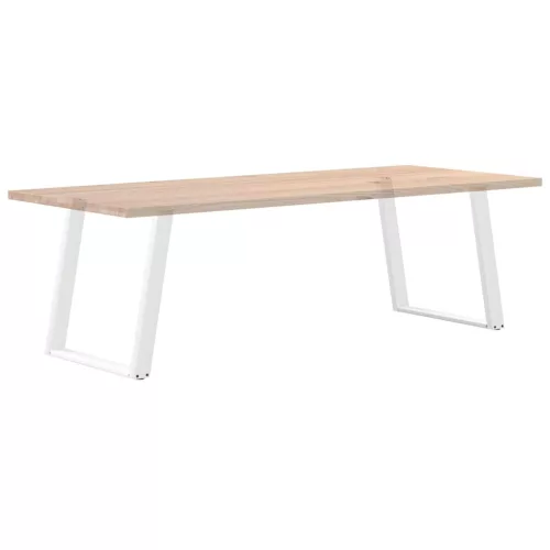  2 db U alakú étkezőasztal láb fehér 80 x (72-73) cm acél étkezőasztal láb
