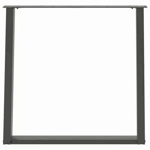  2 db antracitszürke, U alakú acél étkezőasztal láb 80 x (72-73) cm