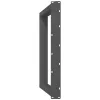  2 db antracitszürke, U alakú acél étkezőasztal láb 80 x (72-73) cm