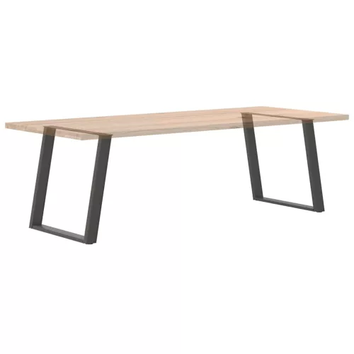  2 db antracitszürke, U alakú acél étkezőasztal láb 80 x (72-73) cm
