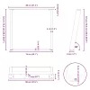  2 db antracitszürke, U alakú acél étkezőasztal láb 80 x (72-73) cm