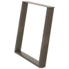  2 db U alakú étkezőasztal láb natúr acél 80x(72-73) cm