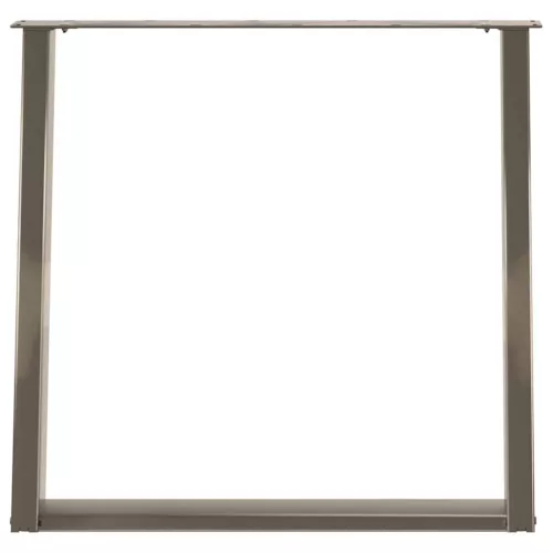  2 db U alakú étkezőasztal láb natúr acél 80x(72-73) cm