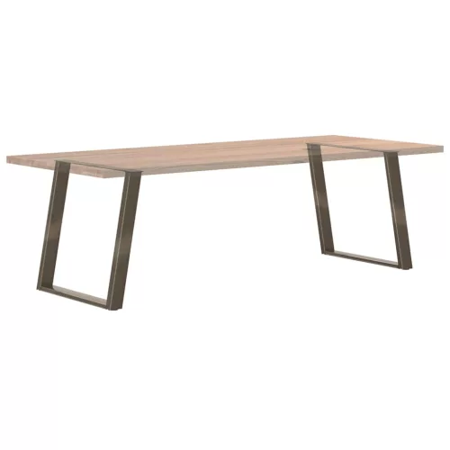  2 db U alakú étkezőasztal láb natúr acél 80x(72-73) cm