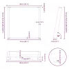  2 db U alakú étkezőasztal láb natúr acél 80x(72-73) cm