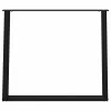  2 db U alakú étkezőasztal láb fekete, 90 x (72-73) cm acél