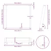  2 db U alakú étkezőasztal láb fekete, 90 x (72-73) cm acél