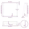  2 db U alakú étkezőasztal láb fehér 90 x (72-73) cm acél étkezőasztal láb